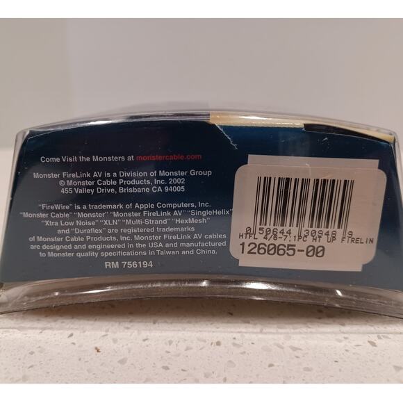 Monster Cable FireLink 300 IEEE-1394 7 foot FireWire 4 pin to 4 pin gold contact - Picture 4 of 4